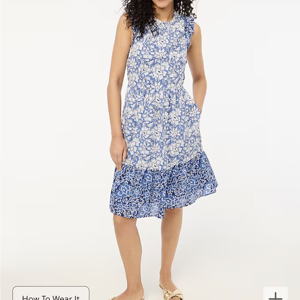 JCrew Dress W/ Ruffle Sleeves Size 2